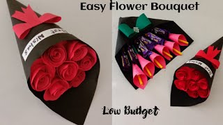 Make Flower Bouquet For Loved Ones  Chocolate Bouquet  Diy Gift valentines day bouquet [upl. by Iasi11]