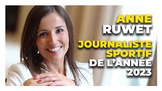 Anne Ruwet élue journaliste sportif de l’année aux CinéTéléRevue Awards 2023 [upl. by Nossyla746]