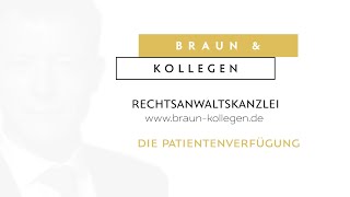 Patientenverfügung einfach erklärt [upl. by Silevi]