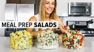 3 Easy MEAL PREP Ideas for Summer Salad Recipes [upl. by Ynnohj]