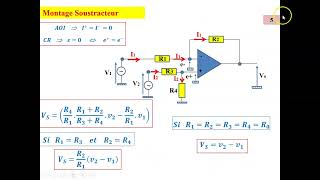 COURS AOP Montage amplificateur soustracteur [upl. by Dobb]