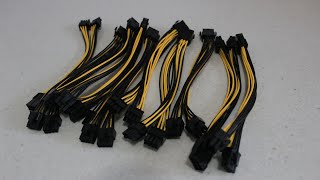 PCIE 8Pin to 2X 8 Pin 62 Power Splitter Cable for Mining Rig Unboxing [upl. by Igig]