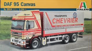 italeri 3914 daf 95 canvas 124 daftrucks [upl. by Auberta]