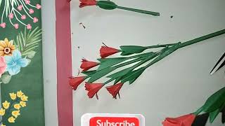 Kagoj diye fuler tora banano how to make a flower bouquet papercraft artandcraft diy [upl. by Nivram]