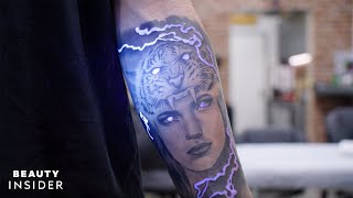 Tattoo Artist Specializes In Realistic UVLight Tattoos  Beauty Insider [upl. by Sane]