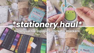 Stationery Haul 📓✨💖  bullet journal supplies stickers markers [upl. by Airam]