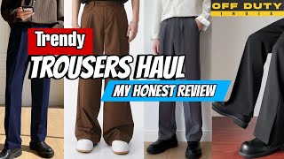 Off Duty korean Pants Review  Trousers Haul for Men  Try on Haul [upl. by Chelsie]