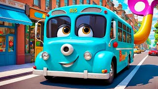 Wheels on the Bus  Nursery Rhymes  Kids Songs  Fun and Learning [upl. by Alset342]