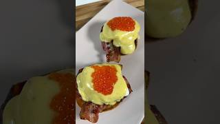 Eggs Benedict with Hollandaise Sauce amp Red Caviar [upl. by Aohsoj]