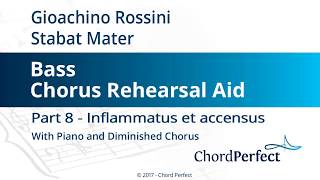 Rossinis Stabat Mater Part 8  Inflammatus et accensus  Bass Chorus Rehearsal Aid [upl. by Hpeseoj167]