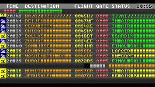 Airport depart amp arrival splitflap board screensaver  5 minutes full screen long run [upl. by Lat]