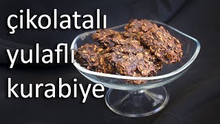 Çikolatalı Yulaflı Kurabiye Tarifi  Sütsüz  Yumurtasız  Vegan [upl. by Artamas]