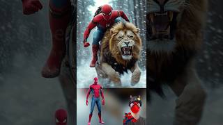 Superheroes lion rider 💥 Marvel amp DCAll Characters marvel avengers dc shorts [upl. by Nehtanoj]