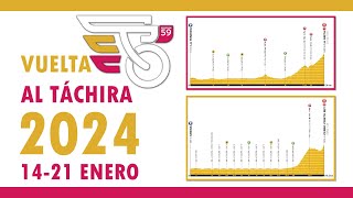 Recorrido VUELTA al TÁCHIRA 2024 Etapas Perfiles y Altimetrías [upl. by Otrevire]