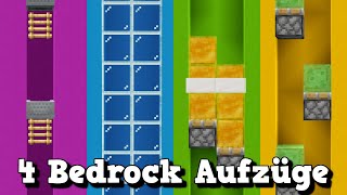 4 einfache Aufzüge   Minecraft Bedrock 119  LarsLP [upl. by Aizatsana926]