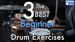 The 3 BEST Beginner Drum Exercises  Drum Lesson  Drum Beats Online [upl. by Llehsram]