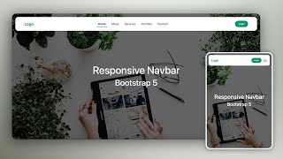 Bootstrap 5  How to create a Responsive Navbar  Step by Step Tutorial [upl. by Artied]