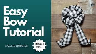 How To Make a Bow How To Make a Bow out of RibbonHow To Make a Bow for BeginnersEasy Bow Tutorial [upl. by Lopes]