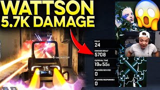 FROSTIII DROPS 57k DAMAGE WITH WATTSON 😱  APEX LEGENDS [upl. by Nnahgaem]