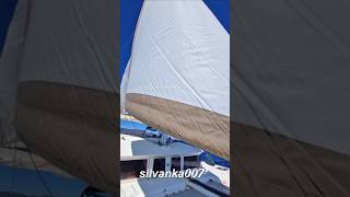 SAIL AWAY CATAMARAN YACHT Greece Aegean Sea Saronic Islands sail catamaran greece tiktok yachts [upl. by Ima]