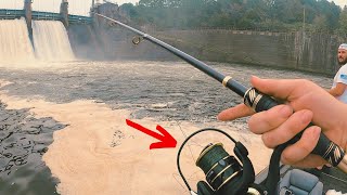 Day of Spillway Fishing Did Not Go As Planned  My Thoughts On the Plusinno Travel Rod [upl. by Aillij]