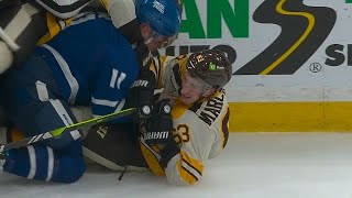 Max Domi Goes After Brad Marchand [upl. by Lattie]