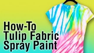 HowTo Use Tulip Fabric Spray Paint [upl. by Namara]