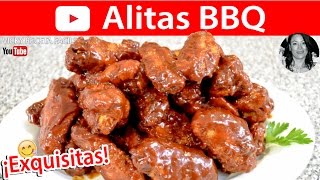 ALITAS BBQ BARBECUE WINGS  VickyRecetaFacil [upl. by Llerihs]