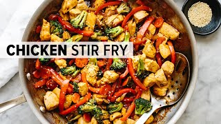 CHICKEN STIR FRY  easy healthy 30minute dinner recipe [upl. by Flessel631]