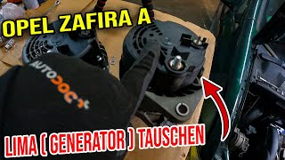 Opel Zafira Riemen  Lichtmaschine  Generator  Wechseln [upl. by Leahcam]