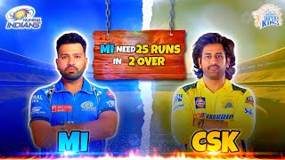 MI VS CSK IN GAME CHANGER 5 🔥  HARD MODE  video cricket mivscsk gaming rc24 [upl. by Doelling]