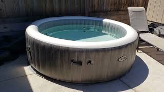 Hot Tub Intex PureSpa Inflatable 6 Person [upl. by Iverson]