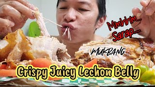 LECHON BELLY  MUKBANG AT HOME [upl. by Etterb596]