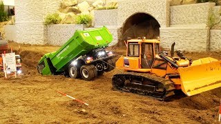 RC Truck Stucking MAN Scania MB StonebreakerArea Volvo RC Excavator [upl. by Hoffert]