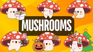 Most Popular and Edible Mushrooms  Mushrooms for Kids [upl. by Lamrouex825]