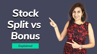 Stock split vs bonus shares explained  Stock market for beginners [upl. by Sobel642]