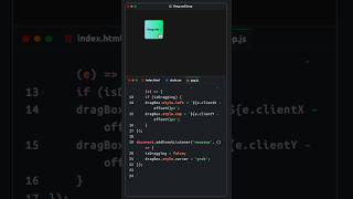 How to Create a Draggable div Element Using JavaScript coding [upl. by Oidacra]