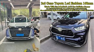 3rd Generation Toyota Led Emblem 160mm Works With Front RADAR ACC Pre Collision Sensor [upl. by Glynnis615]