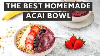 Yummy HOMEMADE ACAI BOWL  Keeping It Relle [upl. by Yerahcaz]