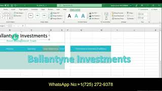 Shelly Cashman Excel 2019  Module 7 SAM Project 1a Ballantyne Investments  SCEX197a [upl. by Froh]