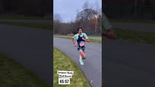 European Athletics 10mile road record  Emile Cairess  4557 [upl. by Traweek]