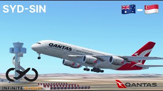 Infinite Flight Live  Sydney to Singapore  One last flight with the old A380  Full flight [upl. by Bathilda]