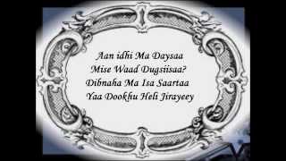 Aan Damaq Jaceyl Lyrics Axmed Mooge Libaan [upl. by Merth825]