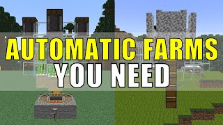 Minecraft Automatic Farms You Need in Survival  All about Auto and Semi Auto Farms [upl. by Demetra691]