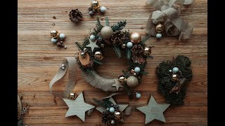 Comment faire une couronne de Noël sans fixation   Bel’M [upl. by Nwahsed]