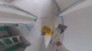 Drywall finish taping and installing bead corners [upl. by Naloc]