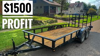 Buying Fixing Flipping 16ft Landscape Trailer [upl. by Noskcire960]