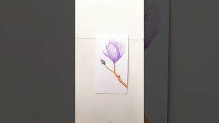 Magnolia flower painting flowers art shorts watercolorpainting [upl. by Yrellav852]