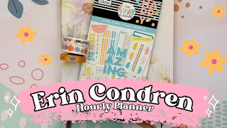 Erin Condren Hourly Planner  Plan with Me w Happy Planner Stickers  Happy Plans Pastel Stickers [upl. by Mcclenon]