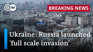 Russia launches military attacks on Ukraine  DW News [upl. by Worrell]